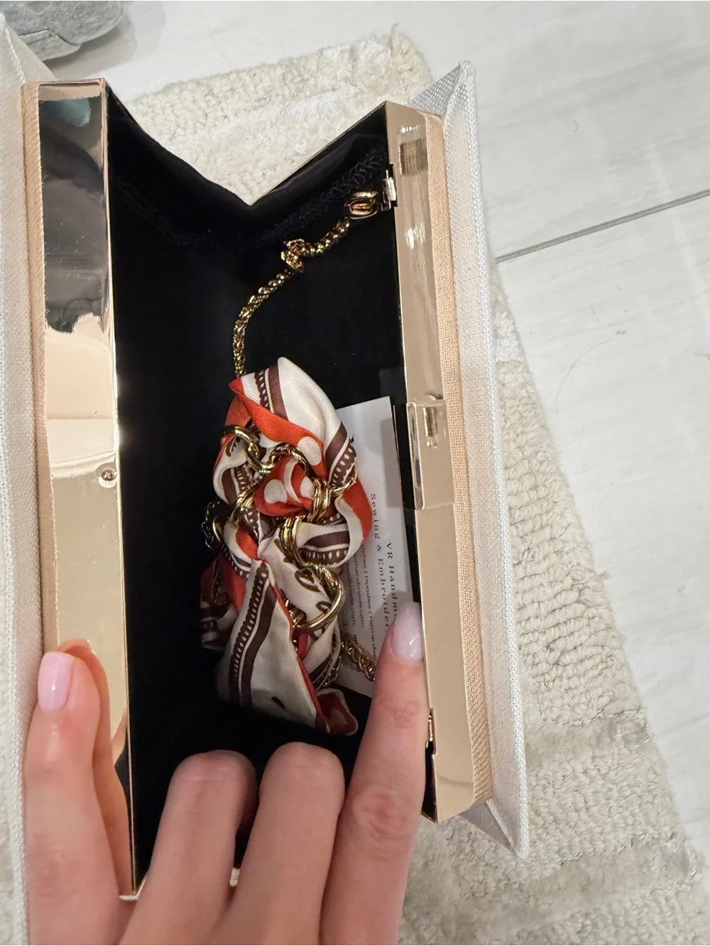Aperol Embroidered Book Purse